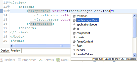 JSF Annotation Content-Assist