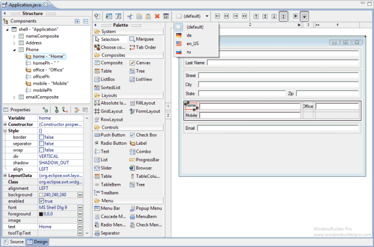 eclipse neon windowbuilder radio button tutorial